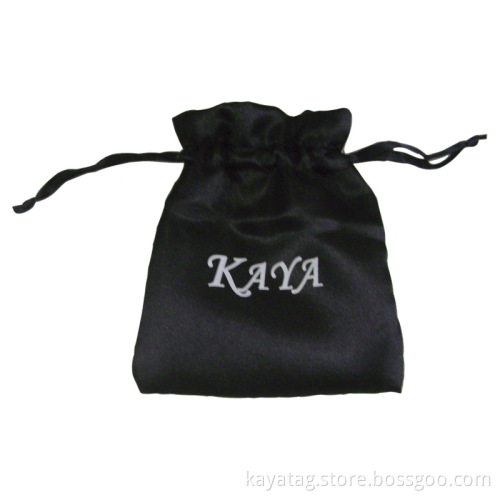 Black Satin Pouch
